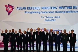 Thứ trưởng Bộ quốc phòng Nguyễn Chí Vịnh dự Hội nghị hẹp Bộ trưởng quốc phòng ASEAN. (Ảnh: Việt Dũng/TTXVN)