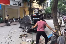 Hiện trường vụ tai nạn.