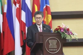 Tân Tổng thư ký ASEAN Dato Lim Jock Hoi phát biểu tại buổi lễ. (Ảnh: Đỗ Quyên/TTXVN)
