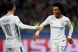 Hazard và Willian góp công giúp Chelsea giành chiến thắng. (Nguồn: Getty Images)