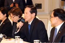 Tân Bộ trưởng Quốc phòng Hàn Quốc Song Young-moo phát biểu. (Nguồn: Yonhap)