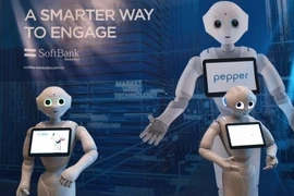 Robot Pepper của hãng Softbank Robotics tại Triển lãm CES ở Las Vegas, Mỹ. (Nguồn: AFP/TTXVN)