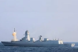 Tàu khu trục Imphal. (Nguồn: Hindustan times)