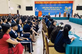 Quang cảnh tại Diễn đàn Trẻ em Quốc gia lần thứ 7. (Ảnh: Minh Huệ/TTXVN)