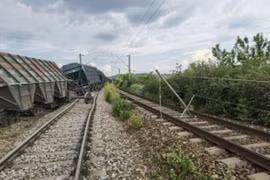 Tàu chở ngũ cốc Ukraine gặp nạn ở Moldova, 6 toa trật khỏi đường ray