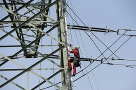 Mạng lưới điện gần Munich, Đức. (Ảnh: AFP/TTXVN)