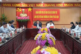 Đoàn kiểm tra của Bộ Chính trị làm việc với Tỉnh ủy Bắc Kạn