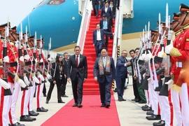 Quang cảnh Lễ đón Thủ tướng Phạm Minh Chính tại Indonesia