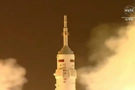 Tàu vũ trụ Soyuz MS-23 của Nga được phóng lên ISS từ sân bay vũ trụ Baikonur, Kazakhstan, ngày 24/2/2023. (Ảnh: AFP/TTXVN)