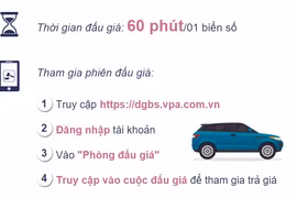 Hôm nay, lần đầu tiên đấu giá trực tuyến biển số xe ôtô 