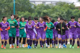 Đội tuyển nữ Việt Nam hướng đến mục tiêu giành vé đi tiếp tại Vòng loại Olympic 2024 và huy chương và SEA Games 31. (Ảnh: VFF) 