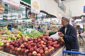 Nhóm hàng trái cây có nguồn cung dồi dào tại kênh bán lẻ Thành phố Hồ Chí Minh. (Ảnh: Mỹ Phương/TTXVN)
