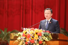 Ông Cao Tường Huy phát biểu nhận nhiệm vụ. (Nguồn: Cổng Thông tin Điện tử tỉnh Quảng Ninh)