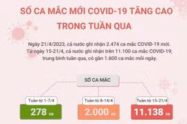 [Infographics] Số ca mắc COVID-19 tại Việt Nam tăng lên mỗi ngày