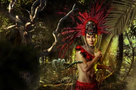 Thân hình gợi cảm của Mai Tuấn Anh. (Ảnh: Huy Trần)