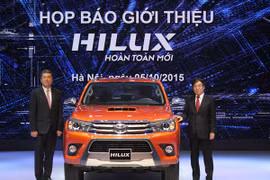 Mẫu xe Hilux hoàn toàn mới 2015 đã có mặt tại Việt Nam. (Ảnh: Việt Hùng/Vietnam+)