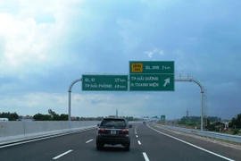 Đoạn tuyến 52,5km của dự án đường cao tốc Hà Nội-Hải Phòng được đưa vào khai thác. (Ảnh: Việt Hùng/Vietnam+)