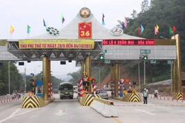 Vị trí trạm thu phí Quốc lộ 6 đoạn Xuân Mai-Hòa Bình. (Ảnh: Việt Hùng/Vietnam+)