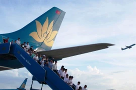Vietnam Airlines có những điểm sáng về kết quả sản xuất kinh doanh. (Ảnh: Huy Hùng/TTXVN)