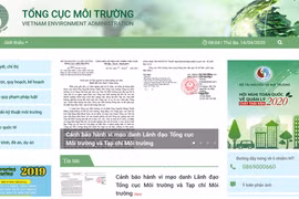 Tổng cục Môi trường cảnh báo một số đối tượng giải mạo lãnh đạo Tổng cục để trục lợi trái phép.