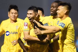Sông Lam Nghệ An đã giành chiến thắng đầu tiên tại V-League 2023. (Ảnh: VPF) 