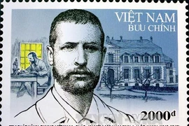 Tem kỷ niệm 150 năm ngày sinh bác sỹ Alexandre Yersin. (Nguồn: TTXVN)
