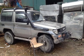 Chiếc xe gây tai nạn. (Ảnh: Sơn Bách/Vietnam+)