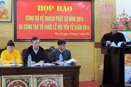 Các đại biểu tham dự buổi họp báo. (Ảnh: Xuân Tùng/Vietnam+)