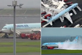 Máy bay của Korean Air bị cháy động cơ. (Nguồn: Reuters)