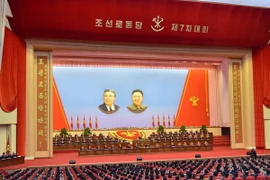 Toàn cảnh Đại hội Đảng Lao động Triều Tiên lần thứ 7 ở Bình Nhưỡng ngày 7/5. (Nguồn: EPA/TTXVN)