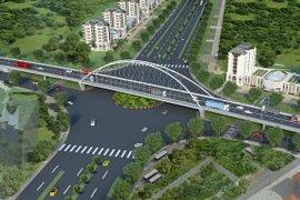 Mô hình cầu vượt. (Ảnh: Hoàng Ngọc/TTXVN)