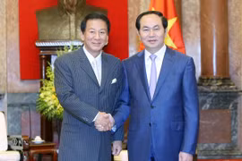 Chủ tịch nước Trần Đại Quang tiếp Ngài Ryotaro Sugi, Đại sứ đặc biệt Việt Nam-Nhật Bản sang thăm và làm việc tại Việt Nam. (Ảnh: Nhan Sáng/TTXVN)