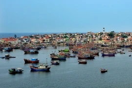 Tàu thuyền của ngư dân neo đậu tại xã Nghi Sơn, huyện Tĩnh Gia, Thanh Hóa. (Ảnh: Quang Quyết/TTXVN)