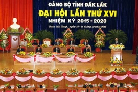 Quang cảnh Đại hội đại biểu Đảng bộ tỉnh Đắk Lắk lần thứ XVI. (Ảnh: Dương Giang/TTXVN)