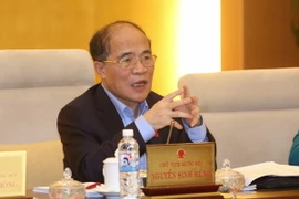Chủ tịch Quốc hội Nguyễn Sinh Hùng phát biểu ý kiến. (Ảnh: Phương Hoa/TTXVN)