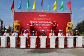 Lễ khởi công Vincom Rạch Giá. (Ảnh: Bùi Trường Giang/Vietnam+)