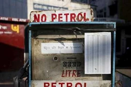 Bản thông báo hết xăng tại một cây xăng ở Nepal. (Nguồn: jagran.com)