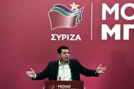 Ông Alexis Tsipras tại cuộc họp của đảng Syriza ở thủ đô Athens. (Nguồn: AFP/TTXVN)