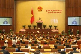 Toàn cảnh khai mạc Kỳ họp thứ 9, Quốc hội khóa XIII. (Ảnh: Nhan Sáng/TTXVN)