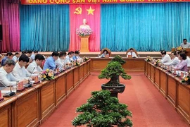 Quang cảnh tại buổi làm việc. (Ảnh: Sỹ Thắng/TTXVN)