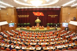 Tổng Bí thư Nguyễn Phú Trọng phát biểu bế mạc Hội nghị Trung ương giữa nhiệm kỳ khóa XIII. 