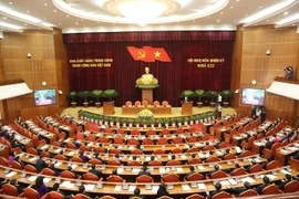 Tổng Bí thư Nguyễn Phú Trọng phát biểu bế mạc Hội nghị Trung ương giữa nhiệm kỳ khóa XIII. 