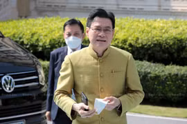 Ông Jurin Laksanawisit, lãnh đạo đảng Dân chủ. (Nguồn: Bangkok Post)