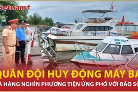 Quân đội huy động máy bay và hàng nghìn phương tiện ứng phó với cơn bão số 6