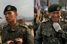 Rain trong quân phục của quân đội Hàn Quốc (Nguồn: soompi.com)