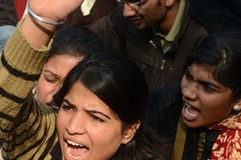 Phụ nữ Ấn Độ biểu tình sau những vụ hiếp dâm tập thể kinh hoàng ở New Delhi (Nguồn: AFP)