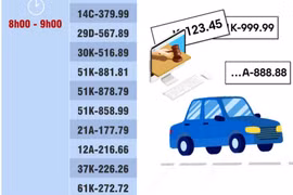[Infographics] 60 biển số ôtô đẹp được đấu giá sáng 28/9