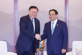 Thủ tướng Phạm Minh Chính tiếp ông Vương Đồng Trụ, Chủ tịch Hội đồng Quản trị Tập đoàn xây dựng giao thông Trung Quốc (CCCC).