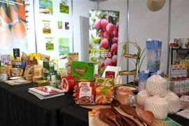 Gian hàng của Thương vụ Việt Nam tại Australia trong Hội chợ thực phẩm Fine Food Australia 2023. (Ảnh: Lê Đạt/TTXVN)