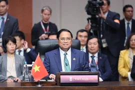 Thủ tướng Phạm Minh Chính phát biểu tại Hội nghị Cấp cao ASEAN-Hoa Kỳ lần thứ 11. (Ảnh: Dương Giang/TTXVN)